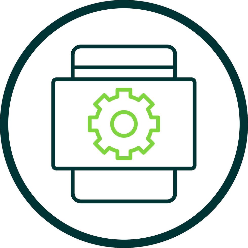 Mobile Optimization Line Circle Icon Design vector