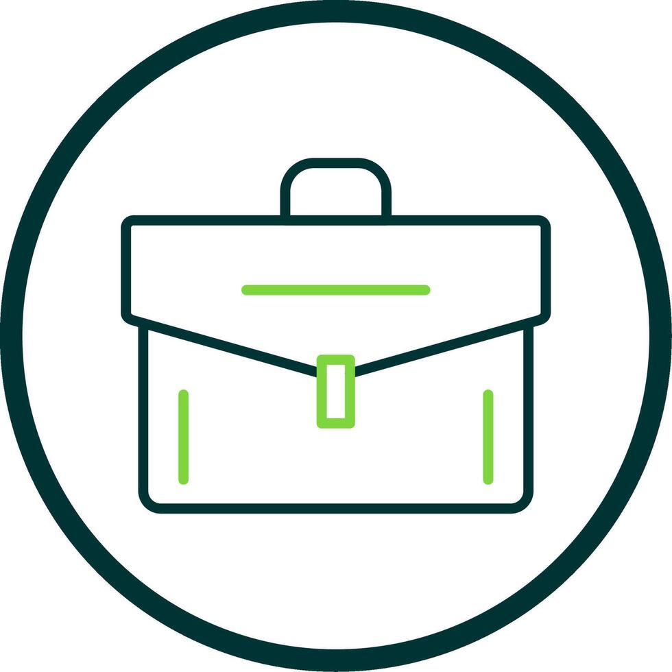 Portfolio Line Circle Icon Design vector