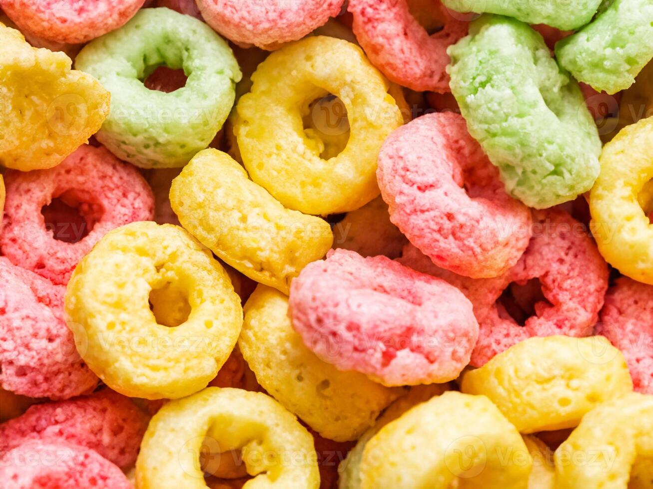 heap of colorful sweet corn cereal photo