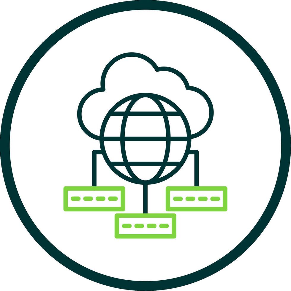 Data Sumit Line Circle Icon Design vector