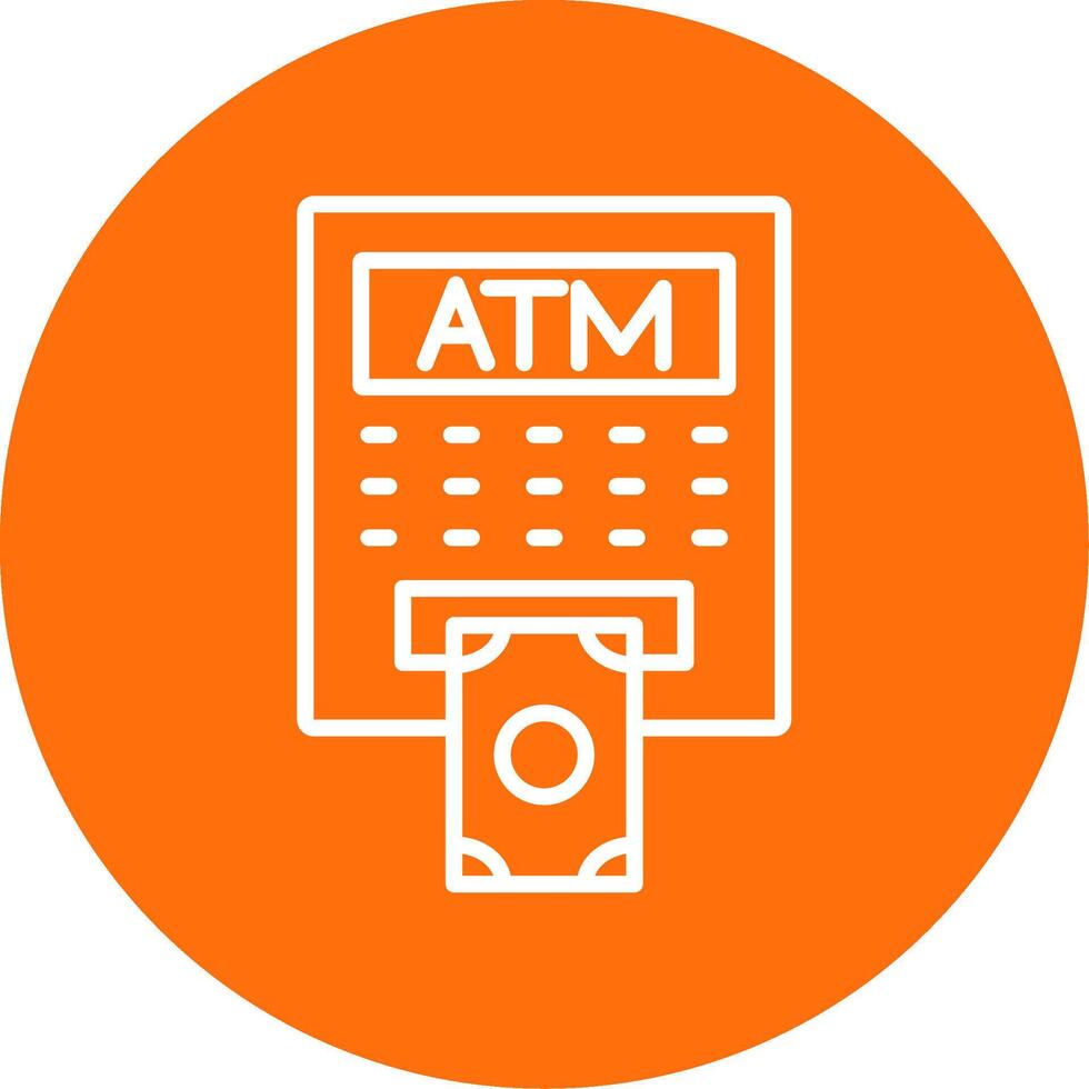 ATM Multi Color Circle Icon vector