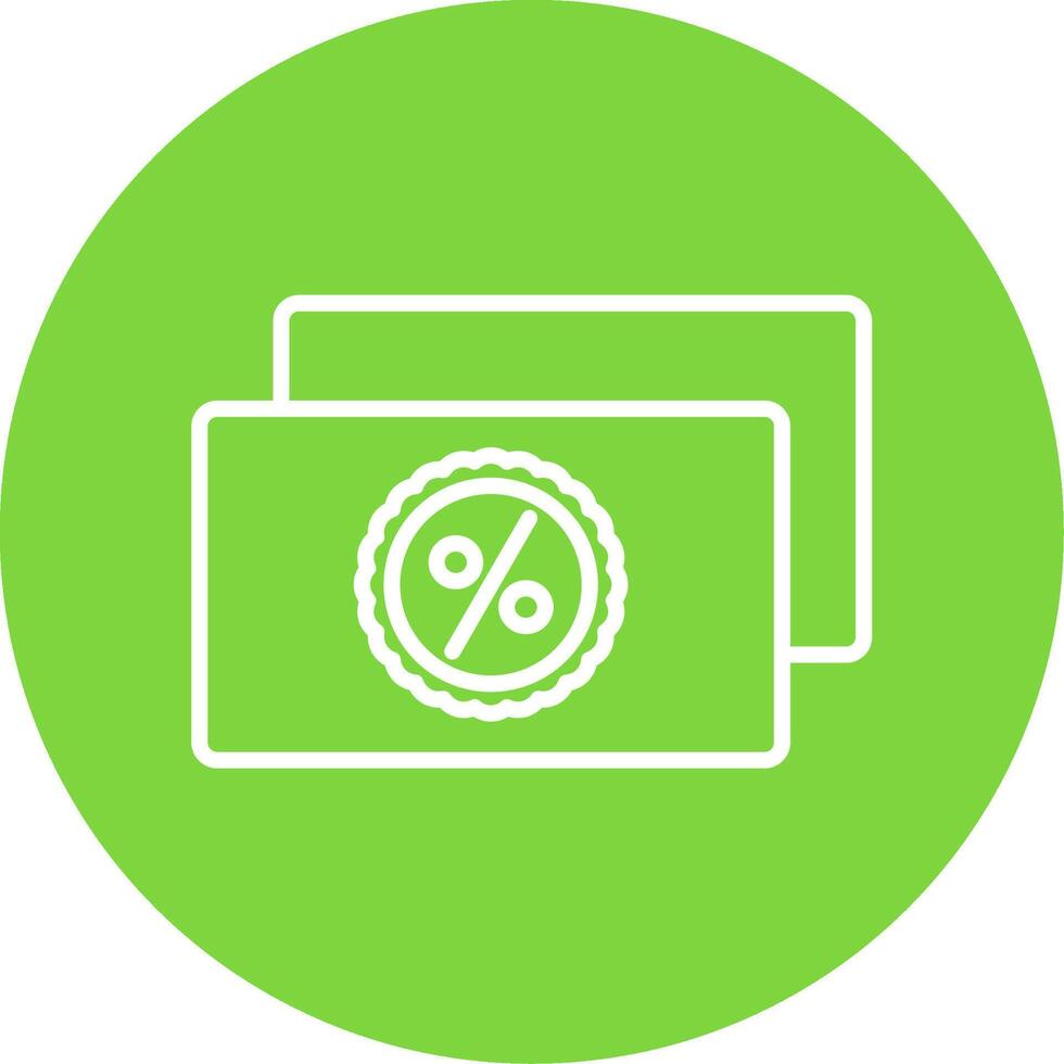 Discount Cards Multi Color Circle Icon vector