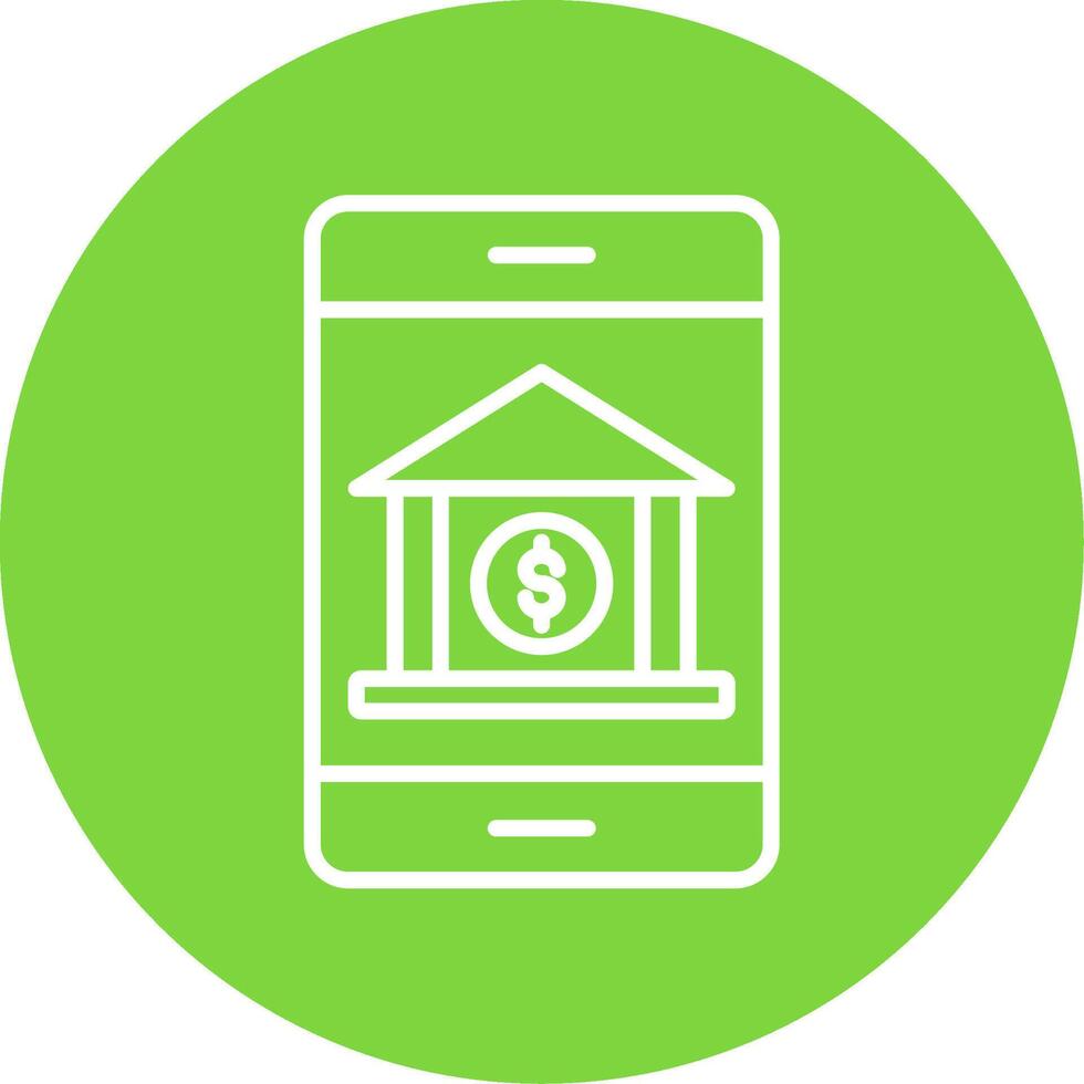 Banking App Multi Color Circle Icon vector