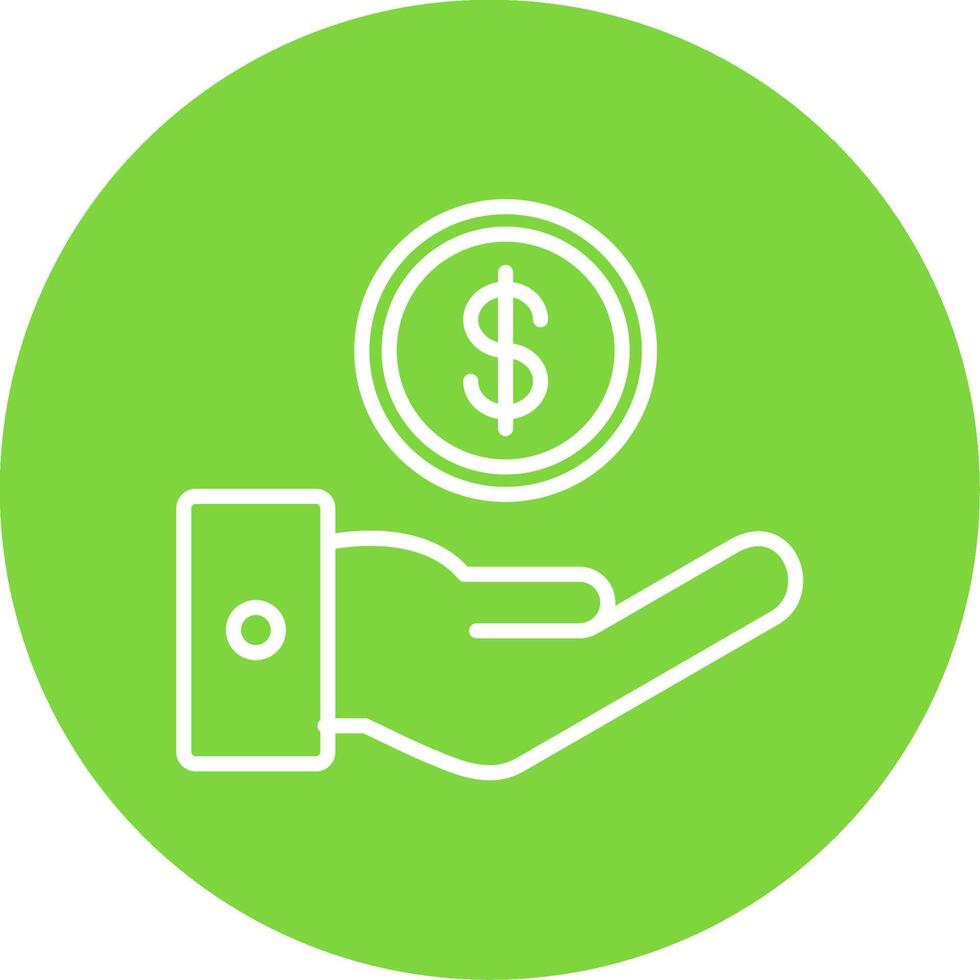 Cash Offer Multi Color Circle Icon vector