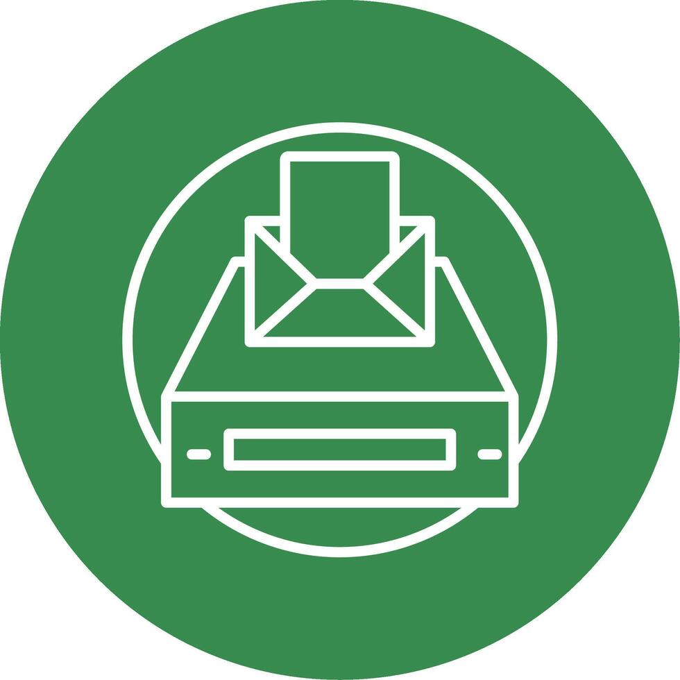 Project Inbox Multi Color Circle Icon vector