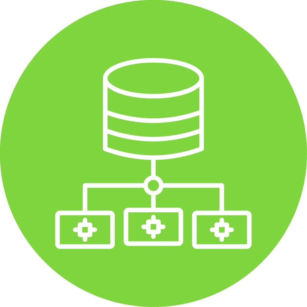 Big Data Multi Color Circle Icon vector