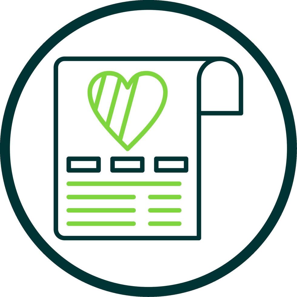 Wish List Line Circle Icon Design vector