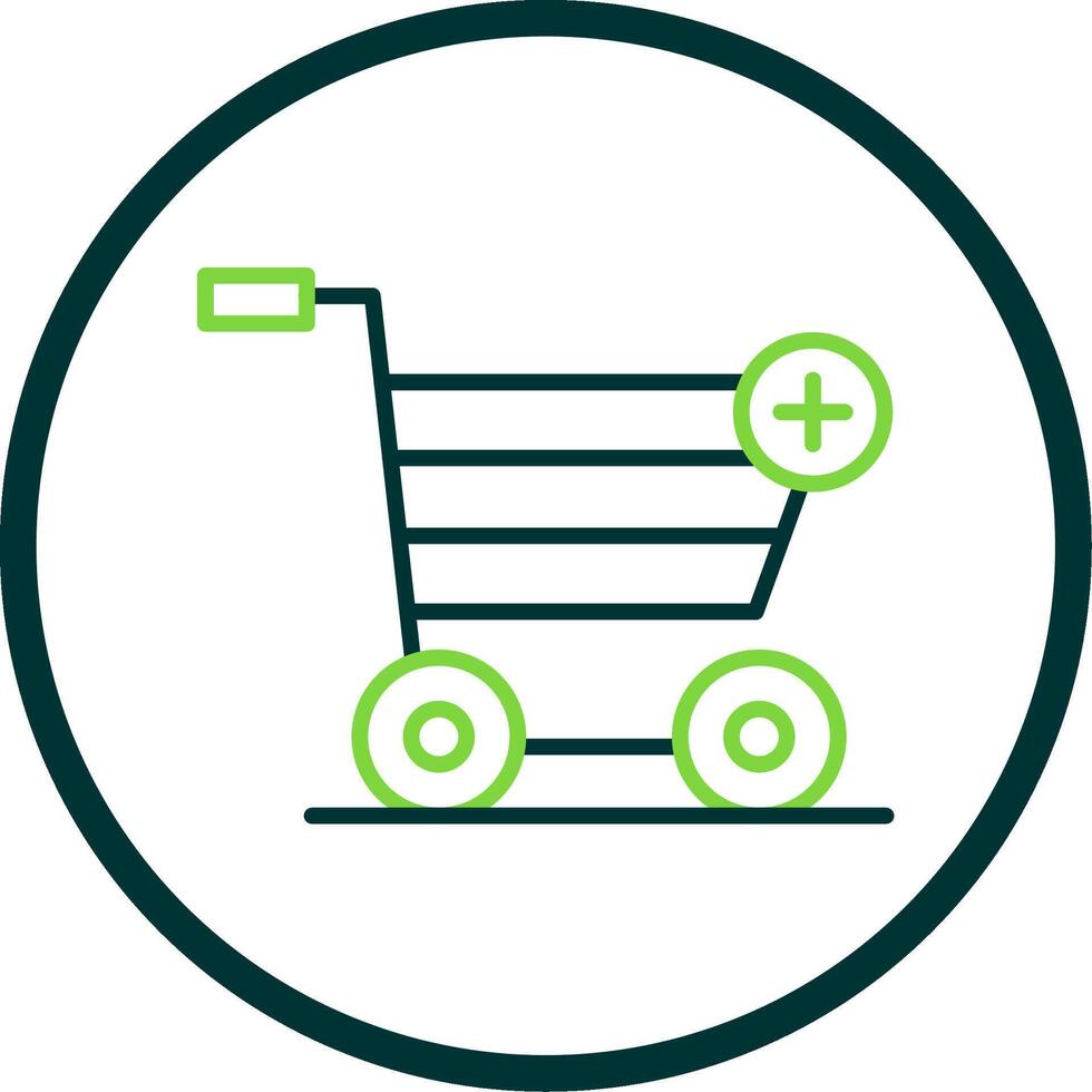 Add to Cart Line Circle Icon Design vector
