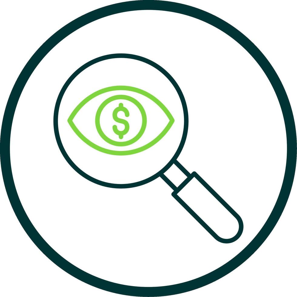 Cost Per Impression Line Circle Icon Design vector