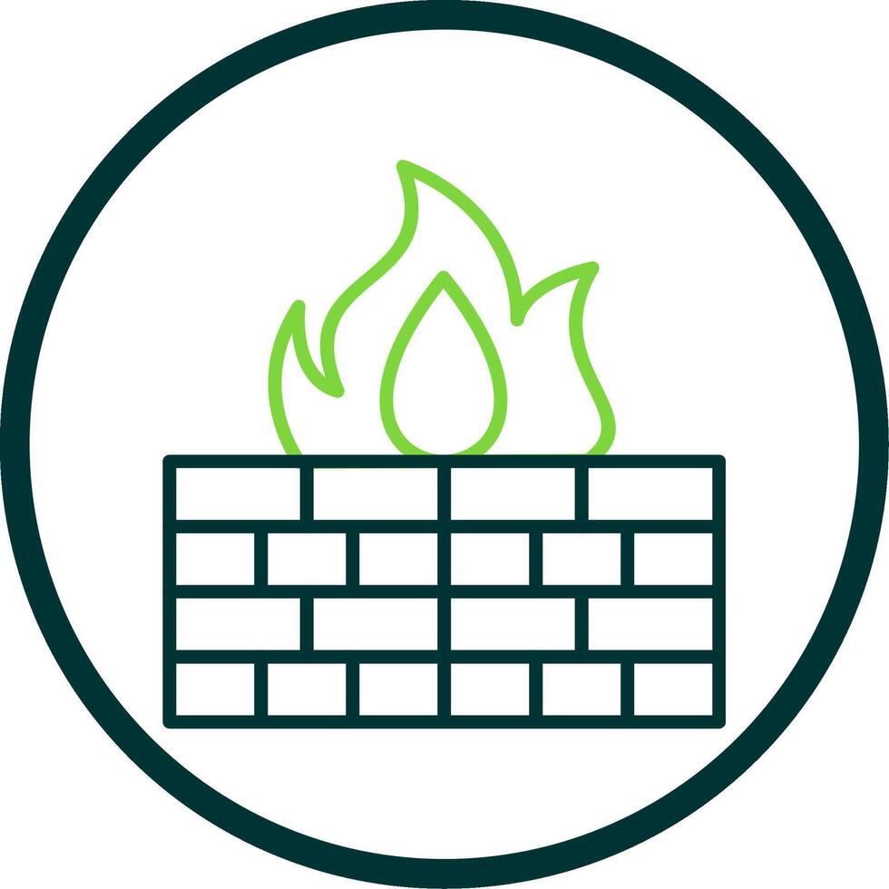 Firewall Line Circle Icon Design vector