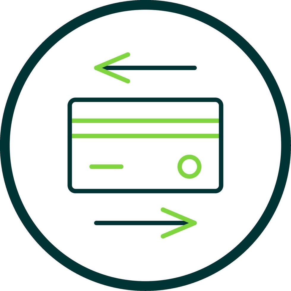 Payment Method Line Circle Icon Design vector