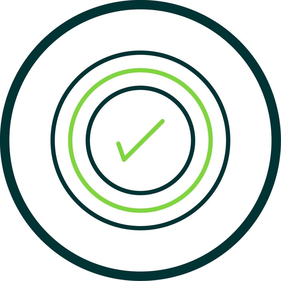 Goals Completion Line Circle Icon Design vector