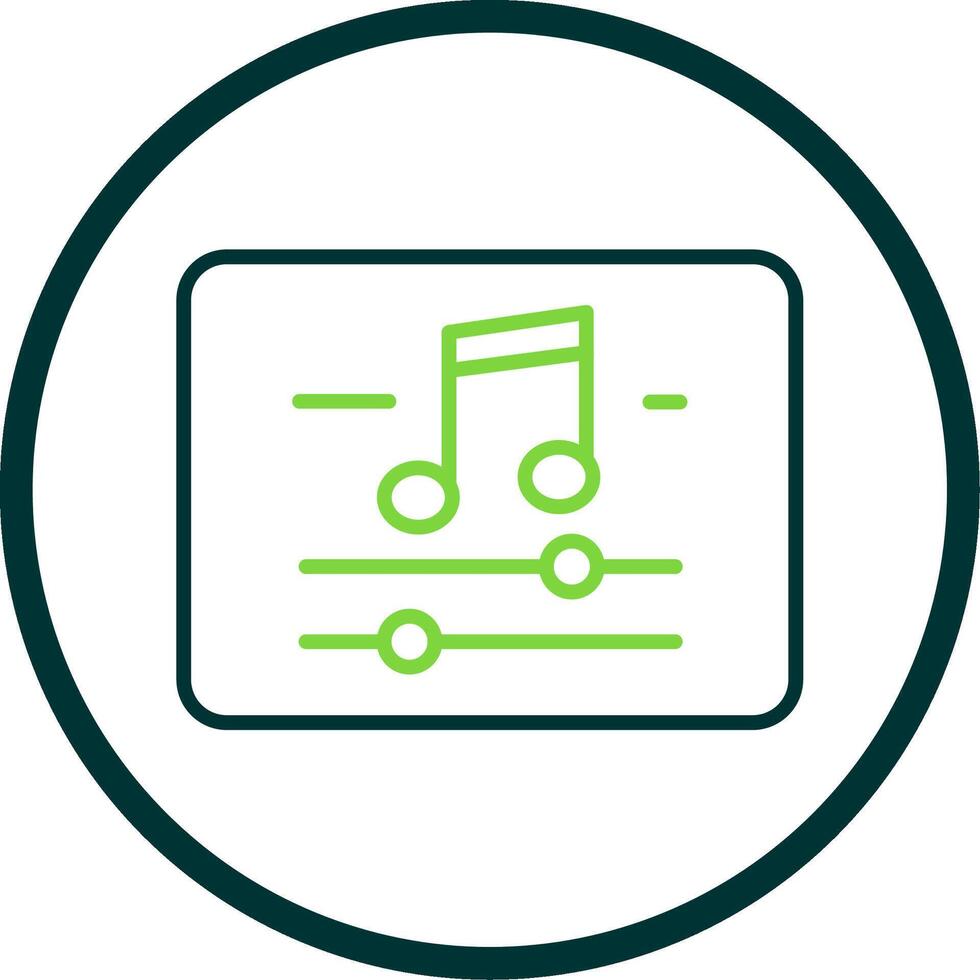 Music And Multimeda Line Circle Icon Design vector