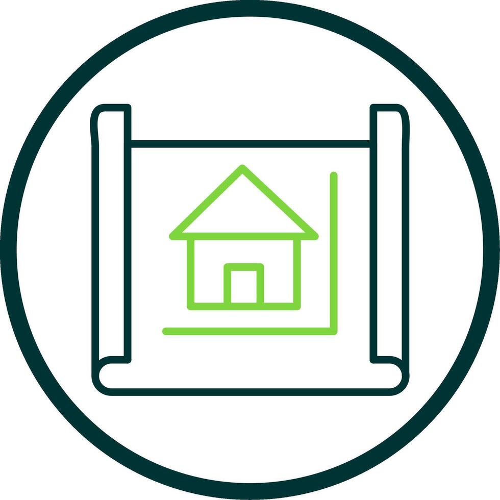 Blueprint Line Circle Icon Design vector