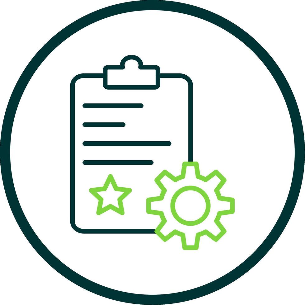 Quality Control Line Circle Icon Design vector