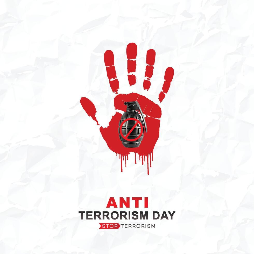 Anti Terrorism Day Poster, background, post. and. card. 21 may. world. Terrorism Day, Poster, vector