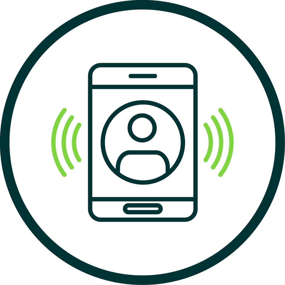 Call Line Circle Icon Design vector