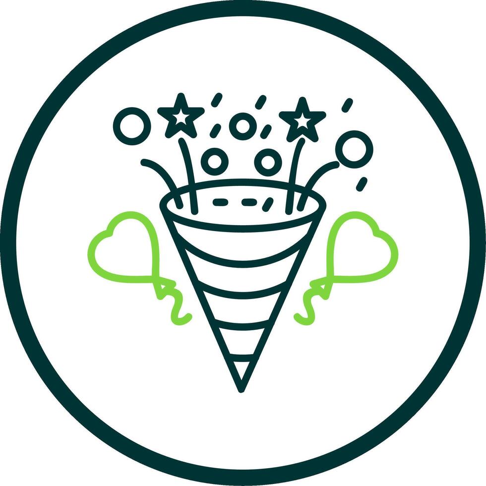 Confetti Line Circle Icon Design vector