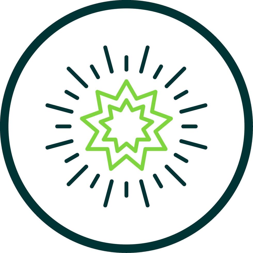 Stars Line Circle Icon Design vector