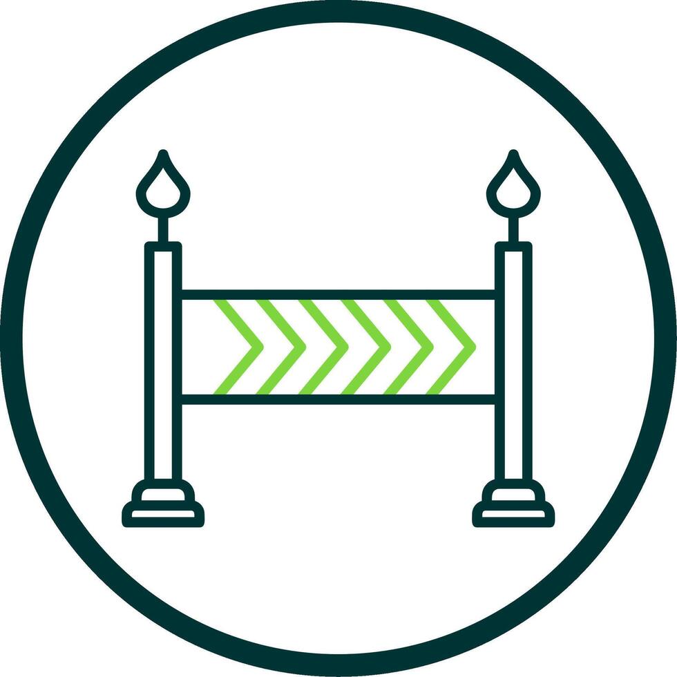 Barrier Line Circle Icon Design vector