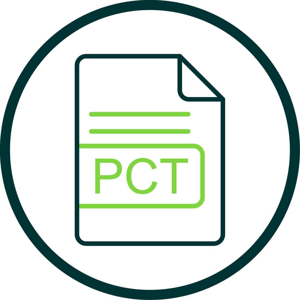 PCT File Format Line Circle Icon Design vector