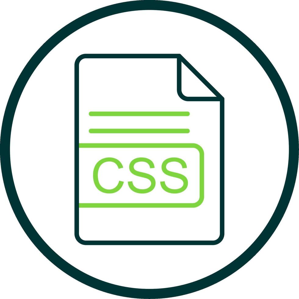 CSS File Format Line Circle Icon Design vector