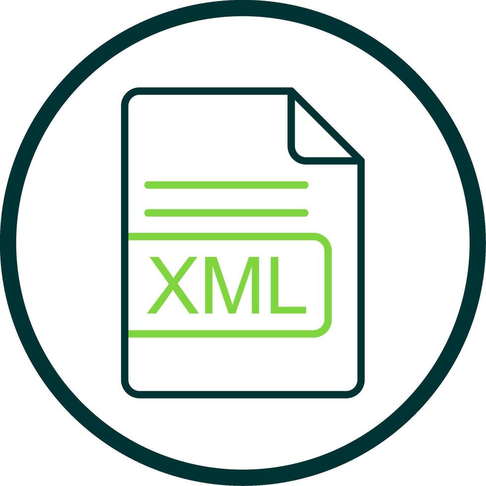 XML File Format Line Circle Icon Design vector