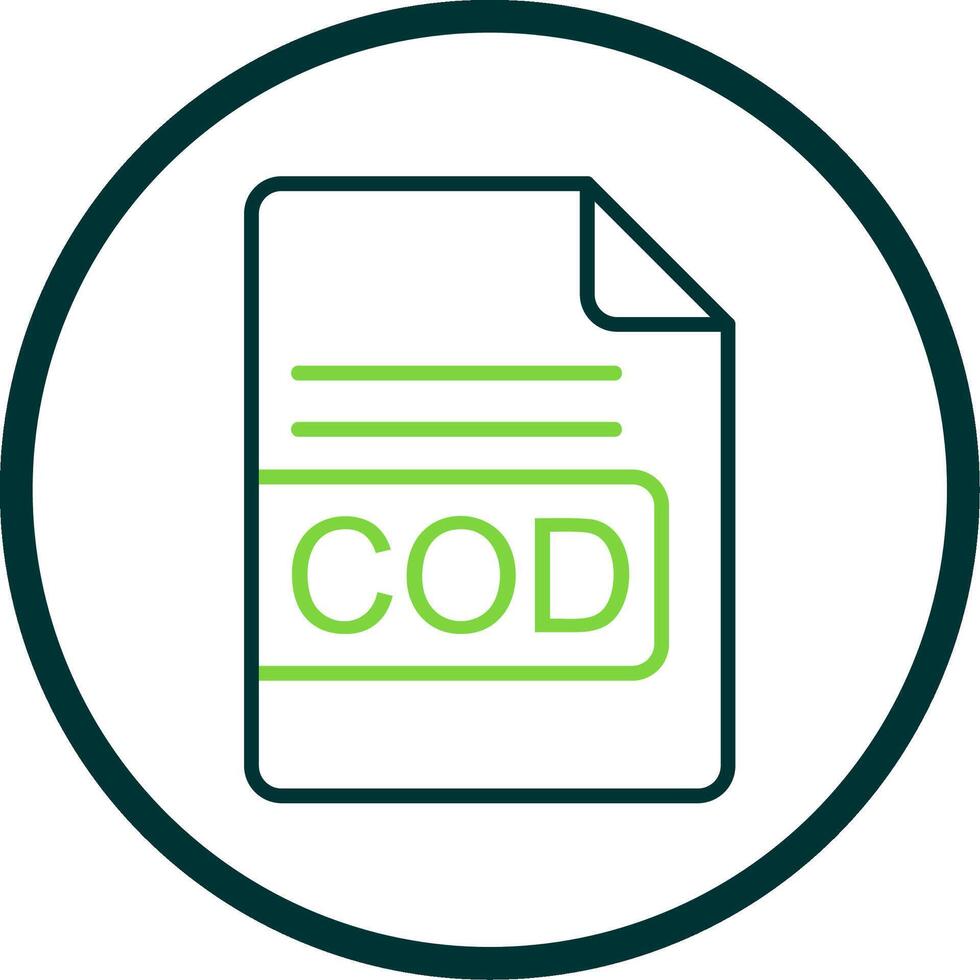 COD File Format Line Circle Icon Design vector