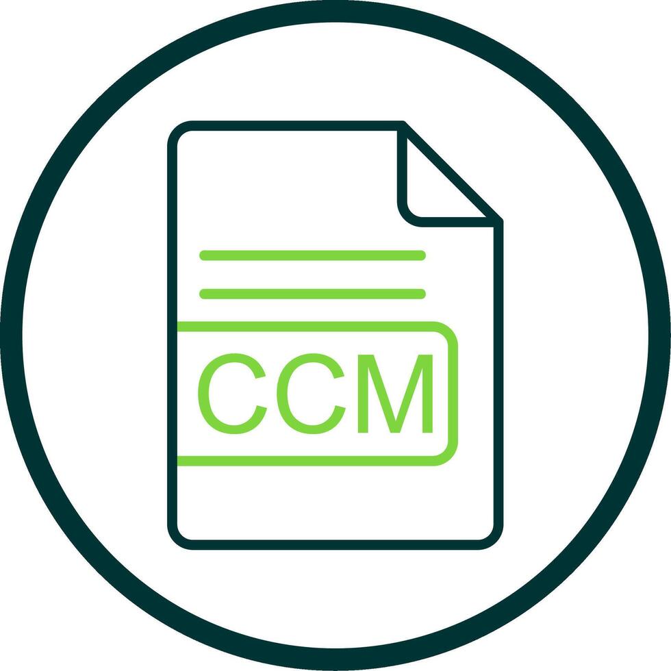 CCM File Format Line Circle Icon Design vector
