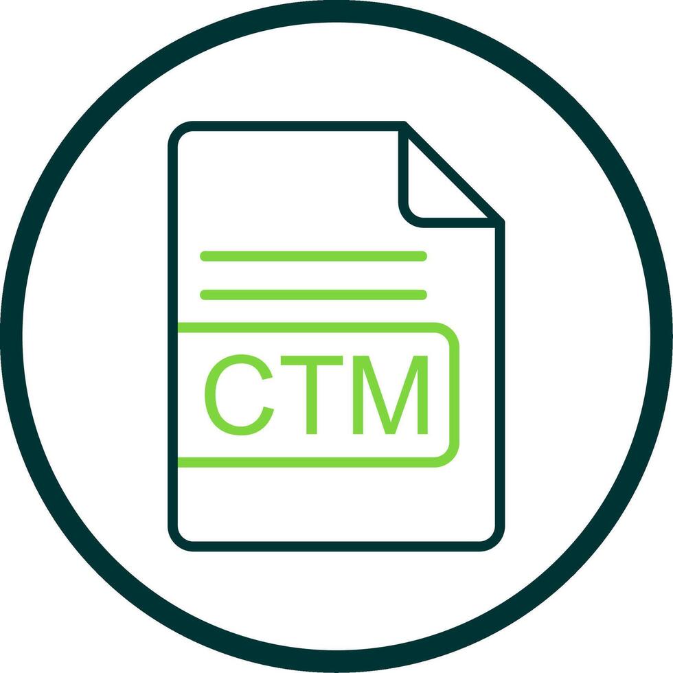 CTM File Format Line Circle Icon Design vector