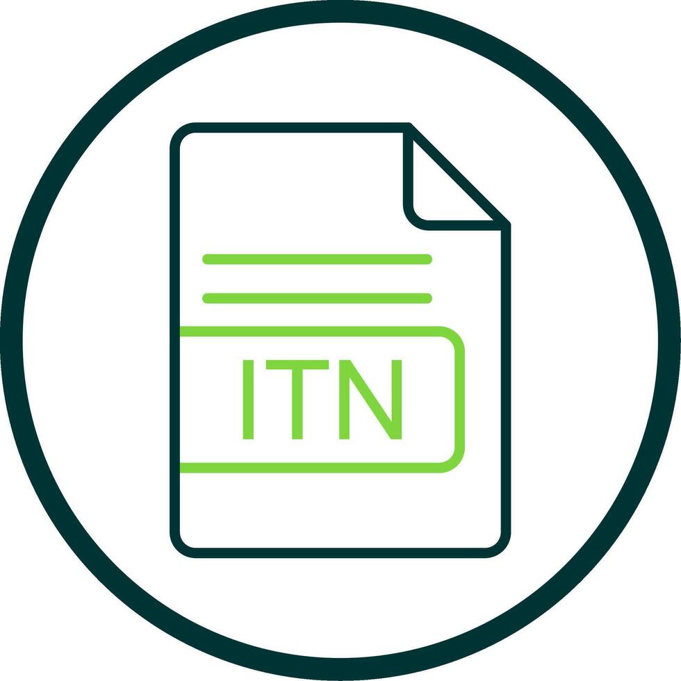 ITN File Format Line Circle Icon Design vector