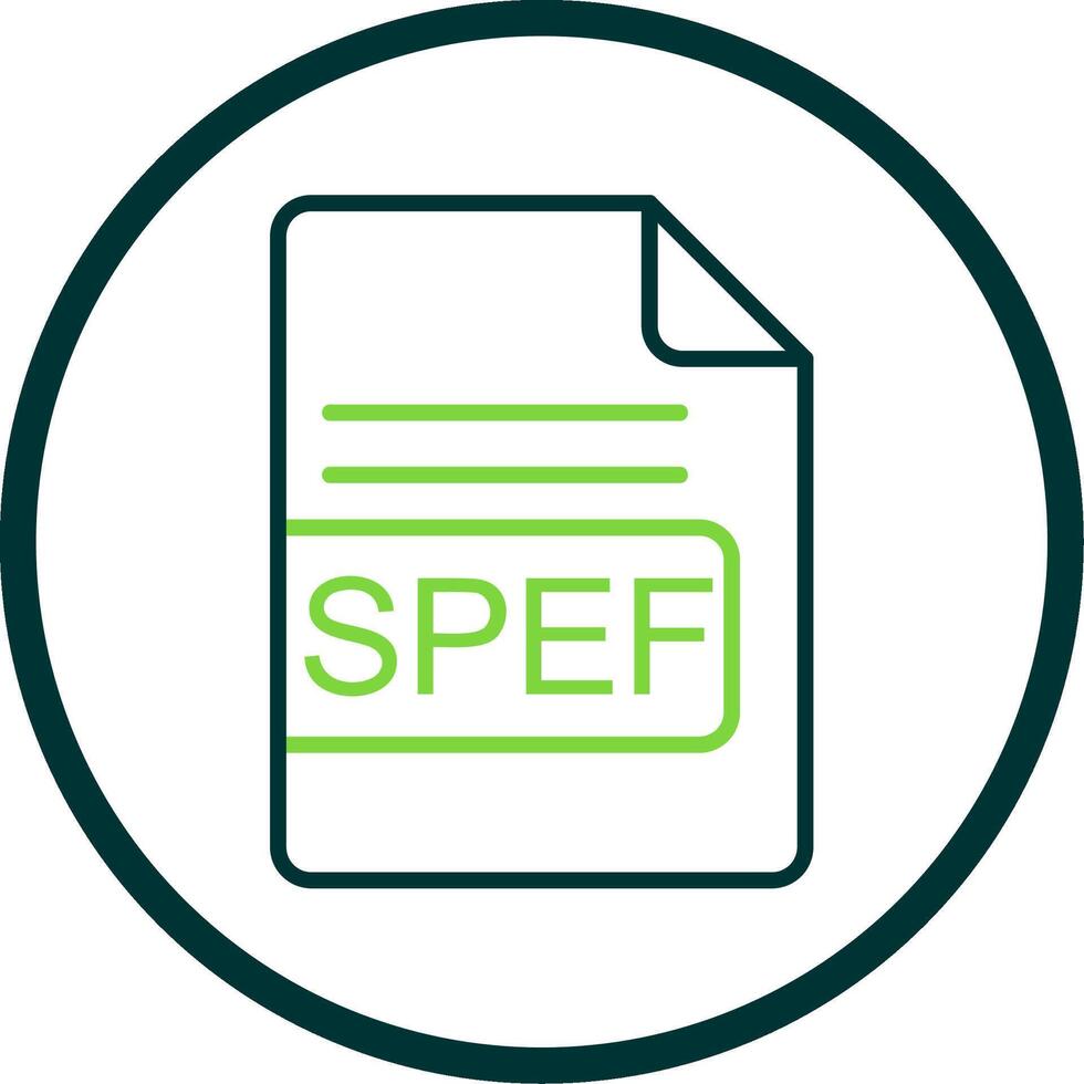 SPEF File Format Line Circle Icon Design vector