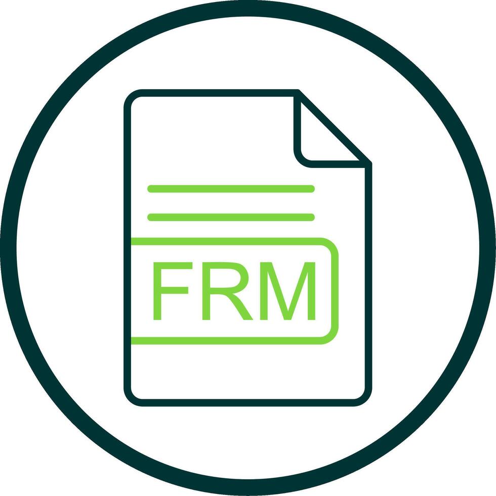 FRM File Format Line Circle Icon Design vector