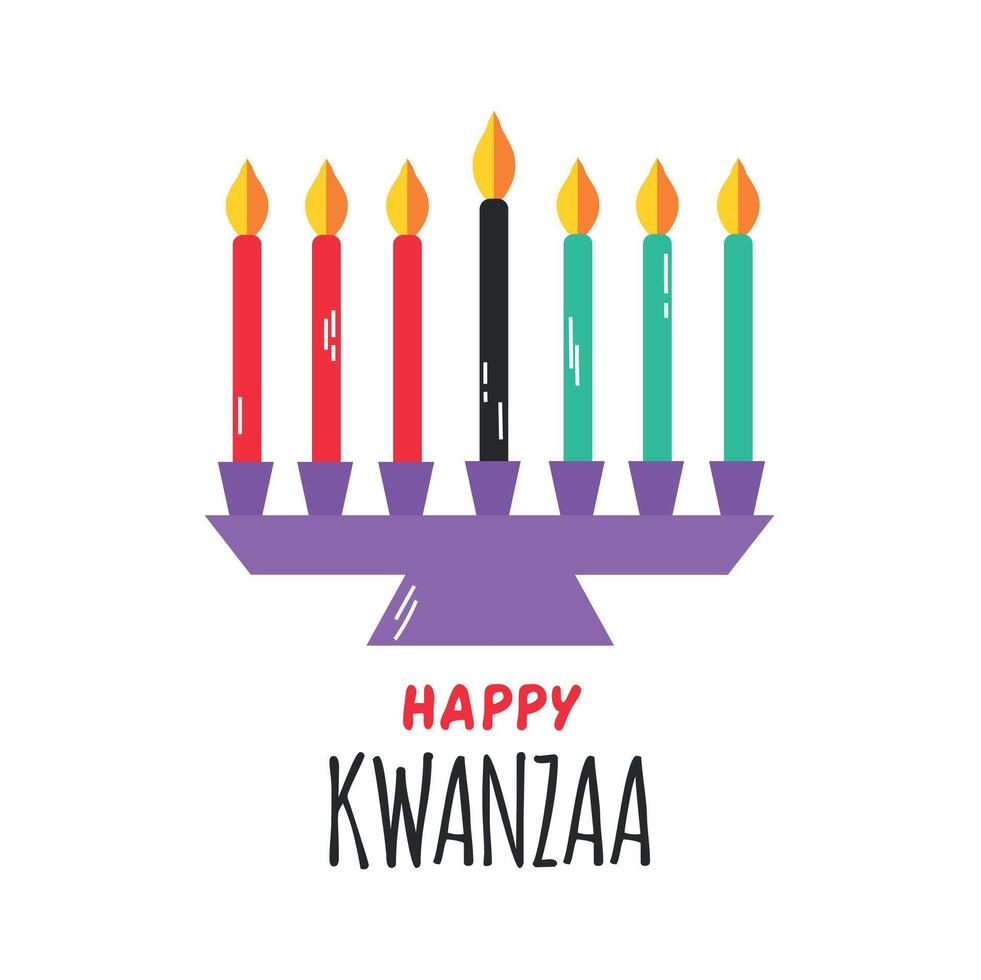 Kwanzaa card isolated illustration vector