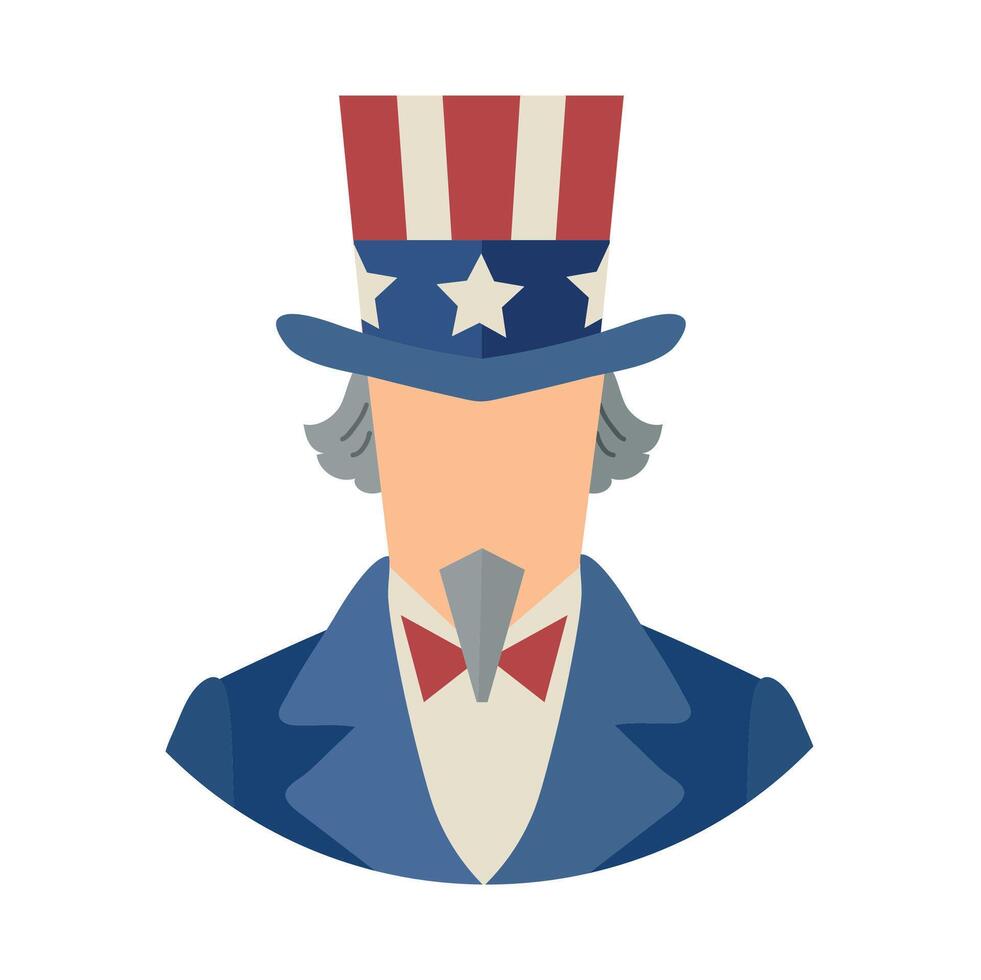 Uncle Sam icon clipart avatar logotype isolated illustration vector