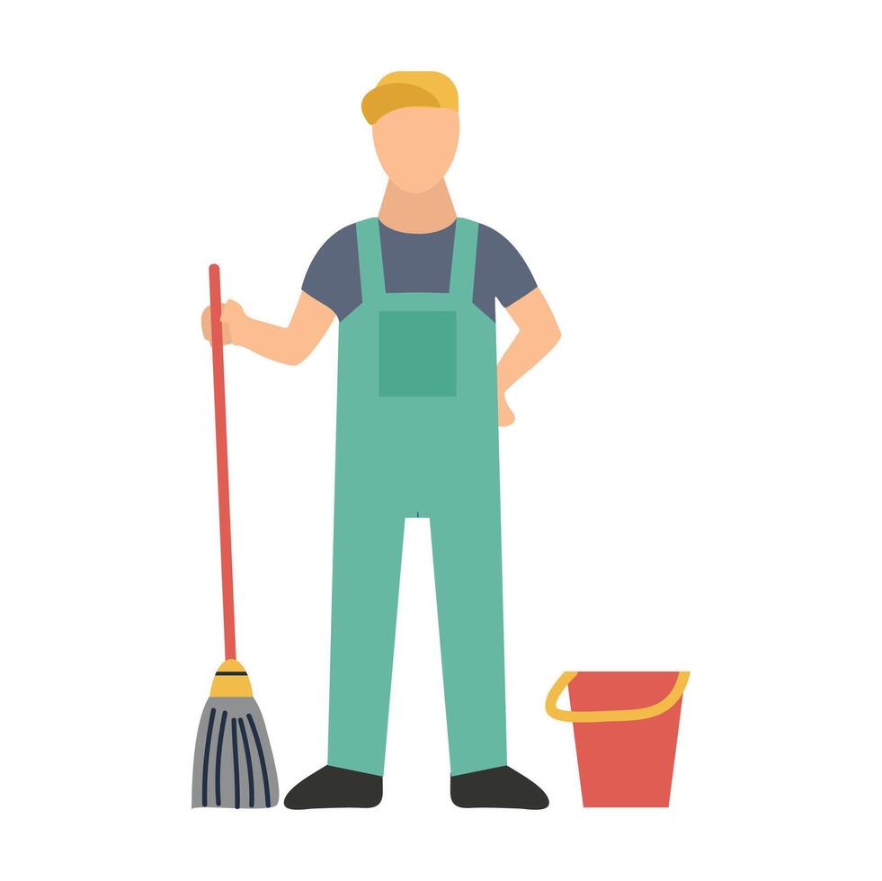 Janitor icon clipart avatar logotype isolated llustration vector