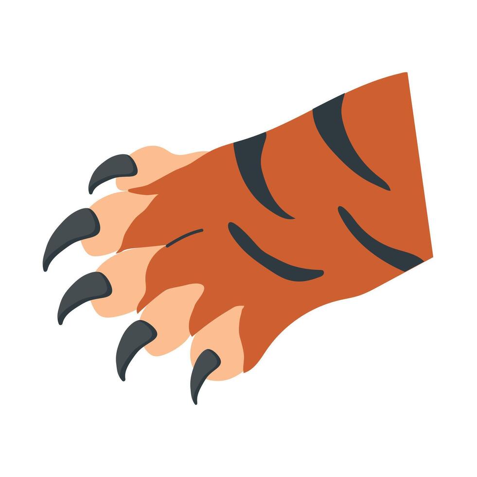 Tigre garras icono clipart avatar logotipo aislado ilustración vector