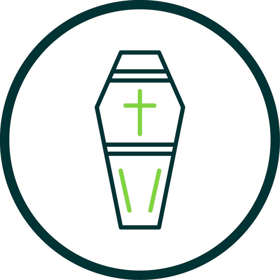 Coffin Line Circle Icon Design vector