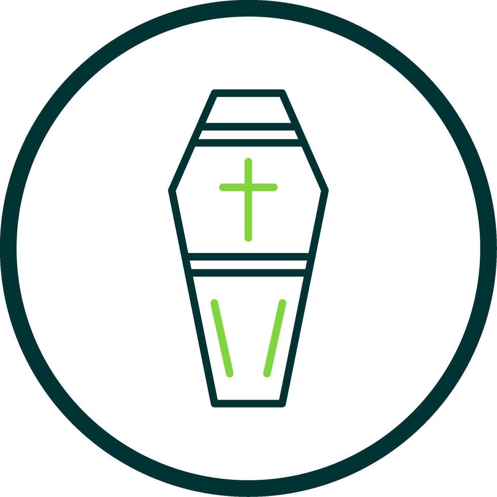 Coffin Line Circle Icon Design vector