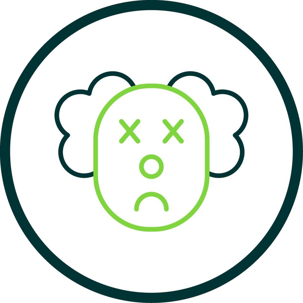Clown Line Circle Icon Design vector