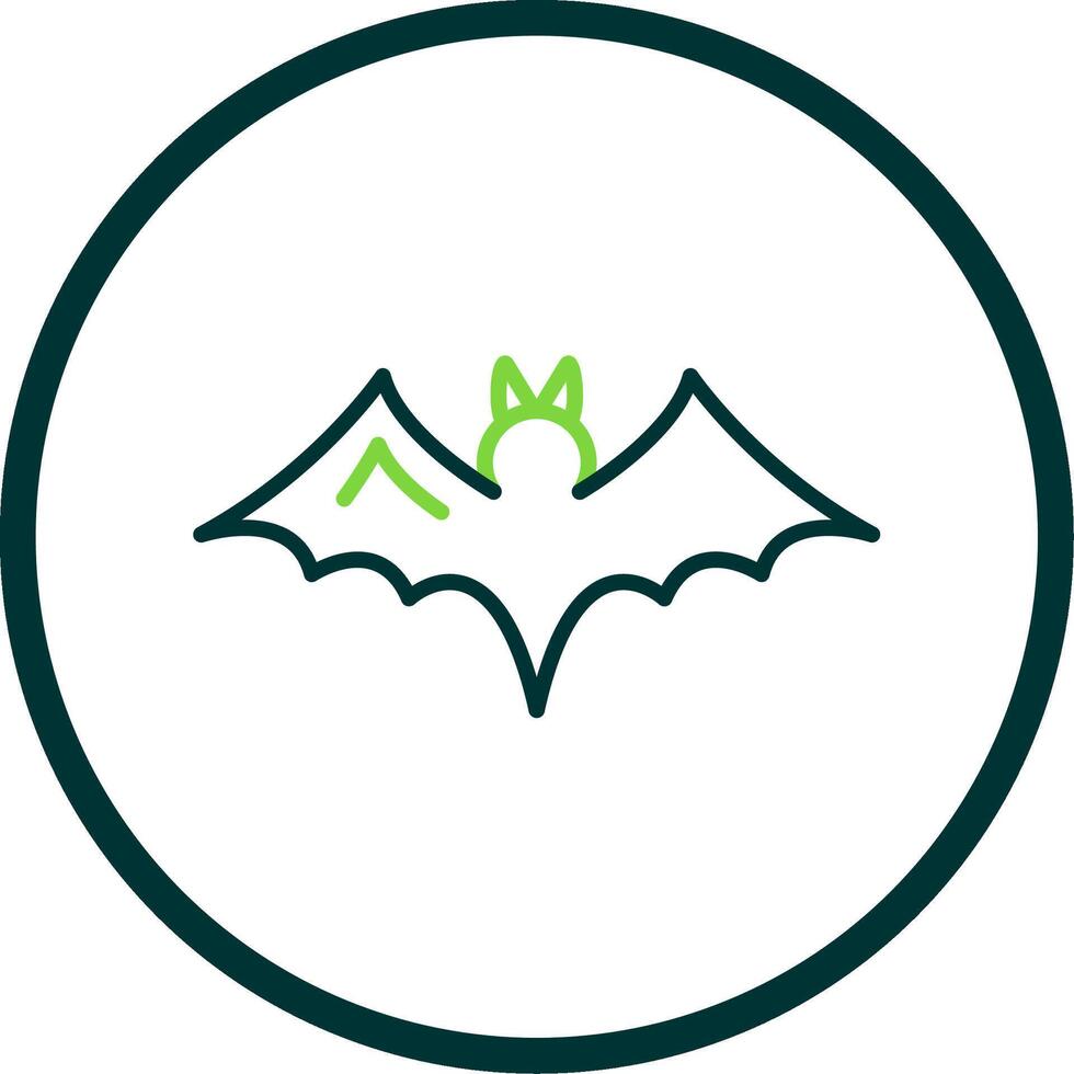 Bat Line Circle Icon Design vector