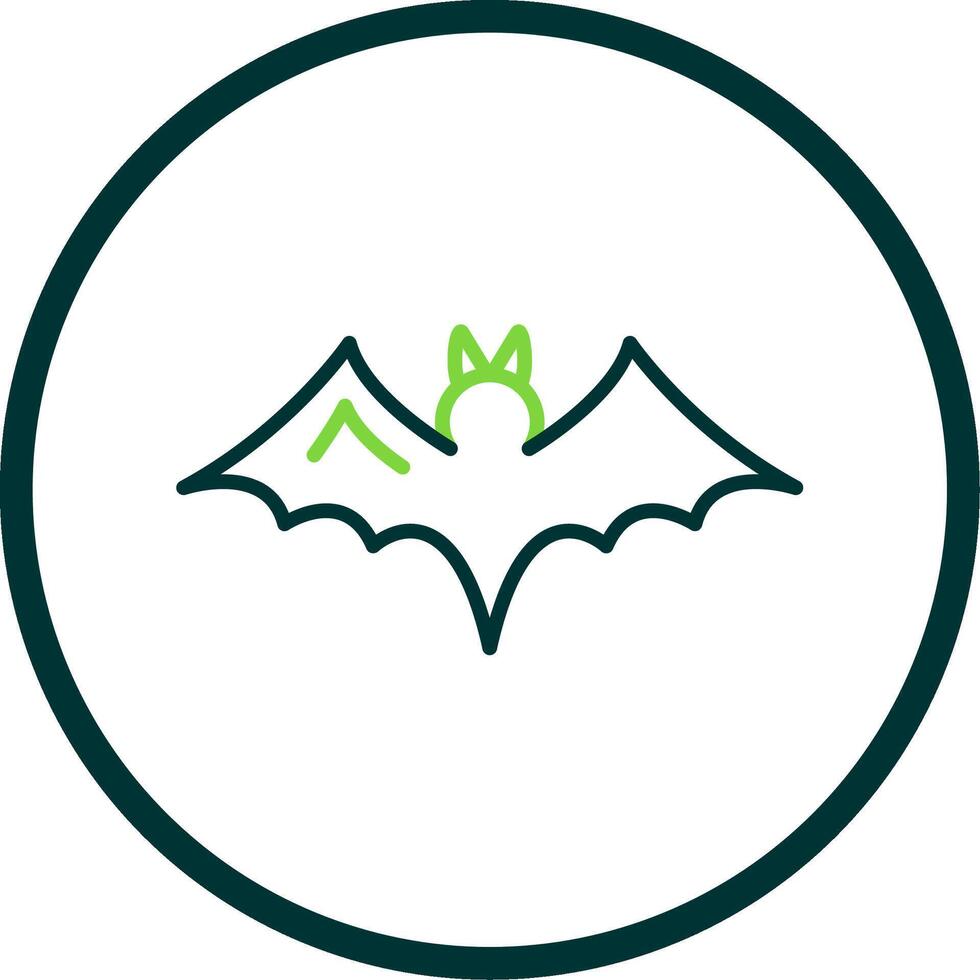 Bat Line Circle Icon Design vector