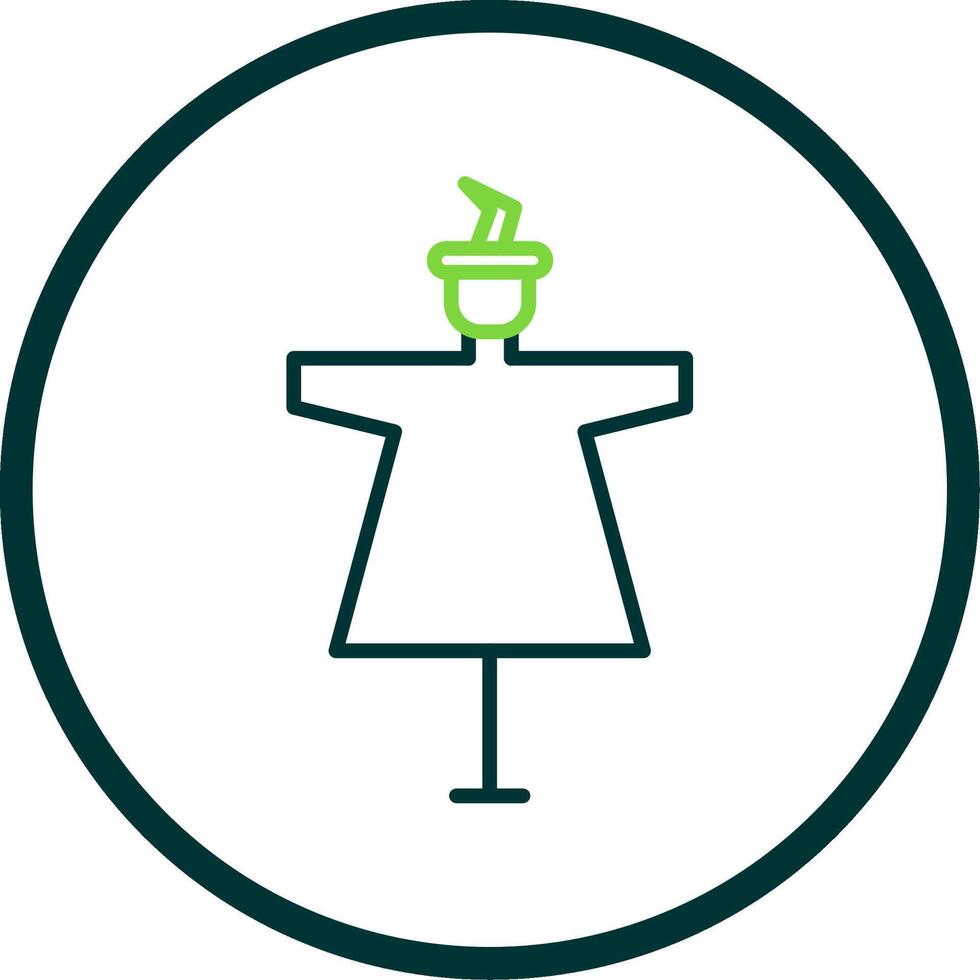 Scarecrow Line Circle Icon Design vector