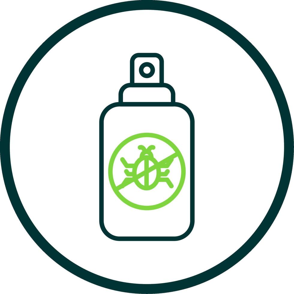 Insect Repellent Line Circle Icon Design vector