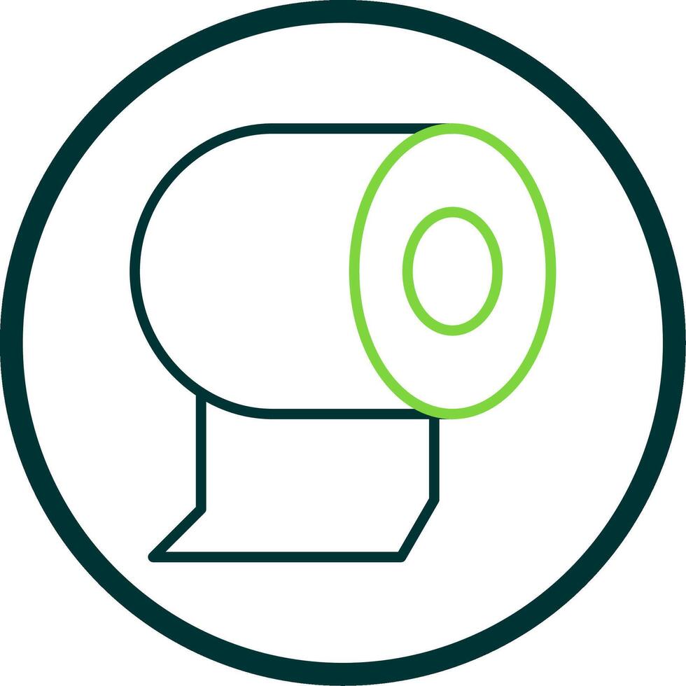 Toilet Paper Line Circle Icon Design vector