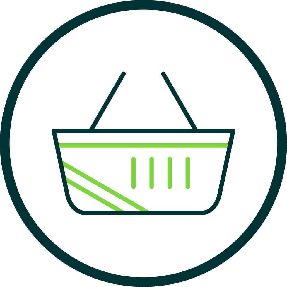 Shopping Basket Line Circle Icon Design vector