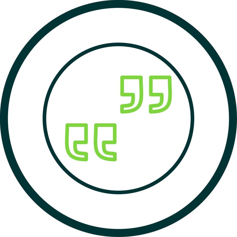 Quote Line Circle Icon Design vector