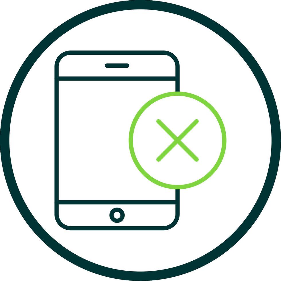 Smartphone Line Circle Icon Design vector