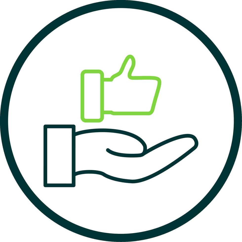 Customer Satisfaction Line Circle Icon Design vector