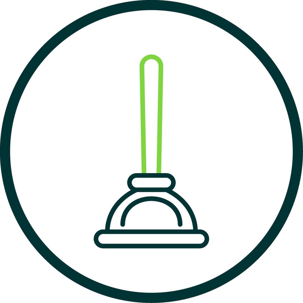 Plunger Line Circle Icon Design vector